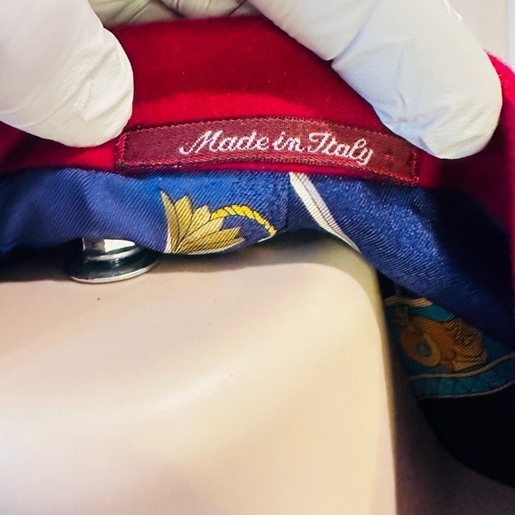 100% Kashmir Virgin Wool Red Blazer. - Picture 11 of 12